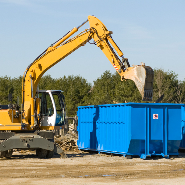 are there any restrictions on where a residential dumpster can be placed in Webster County Georgia